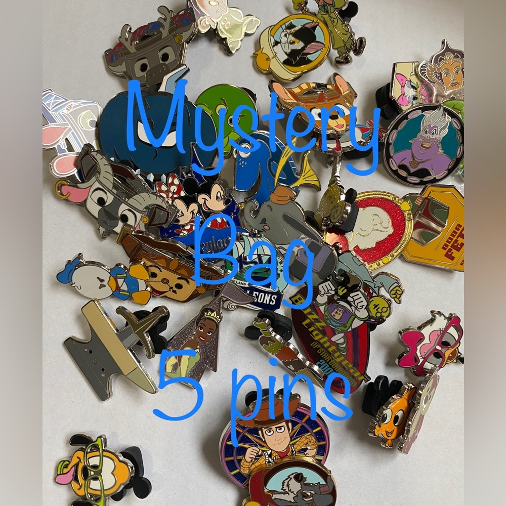 Mystery Bag of 5 Authentic Disney Trading pins for $15